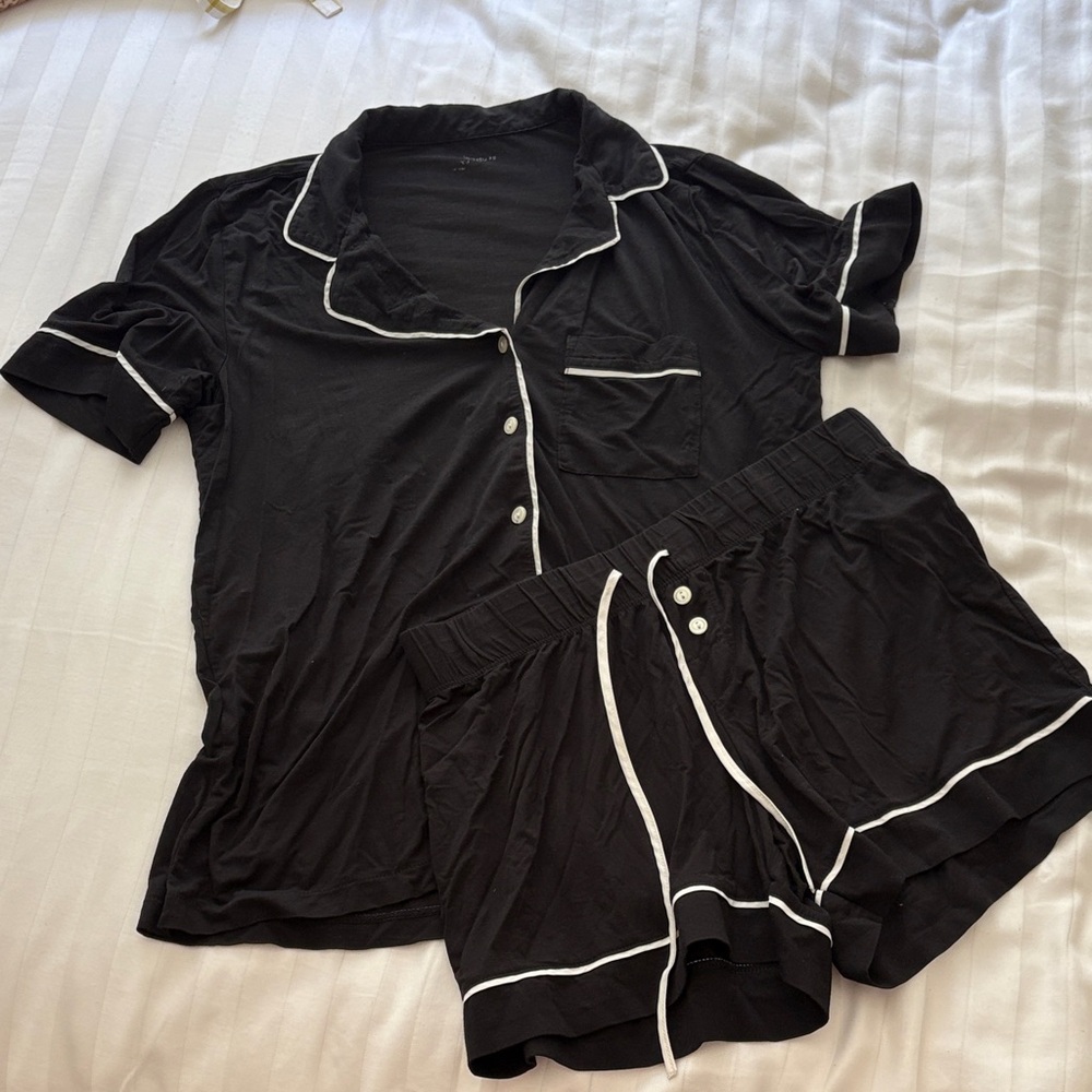 GAP Black Pajama Set with White Accents